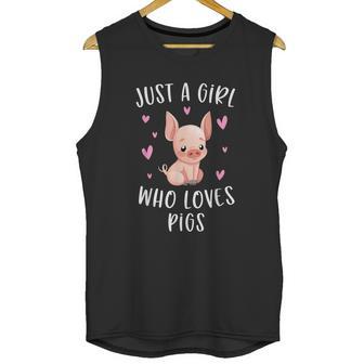 Just A Girl Who Loves Pigs Funny Piggy Lovers Gift For Girls Graphic Design Printed Casual Daily Basic Unisex Tank Top | Favorety DE