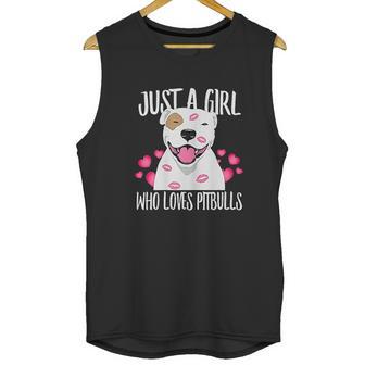 Just A Girl Who Loves Pit Bulls Dog Lover Unisex Tank Top | Favorety