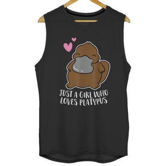 Just A Girl Who Loves Platypus Cute Platypus Girl Graphic Design Printed Casual Daily Basic Unisex Tank Top | Favorety AU