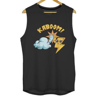 Kaboom Cloud Lightning Electrical Storm Thunder Bolt Humor Graphic Design Printed Casual Daily Basic Unisex Tank Top | Favorety AU