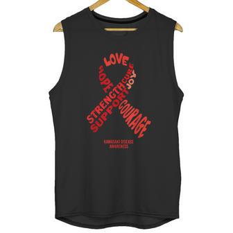 Kawasaki Disease Awareness Ribbon With Words Graphic Design Printed Casual Daily Basic Unisex Tank Top | Favorety DE