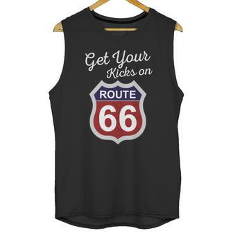 Get Your Kicks Route 66 Distressed &S Unisex Tank Top | Favorety DE