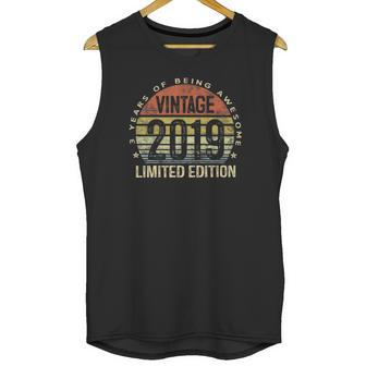 Kids 3 Years Old Gifts Vintage 2019 Limited Edition 3Rd Birthday Unisex Tank Top | Favorety