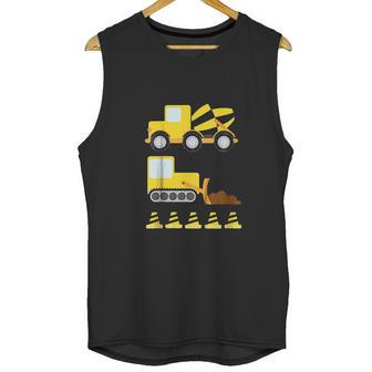 Kids Boys Construction Diggers And Trucks Unisex Tank Top | Favorety