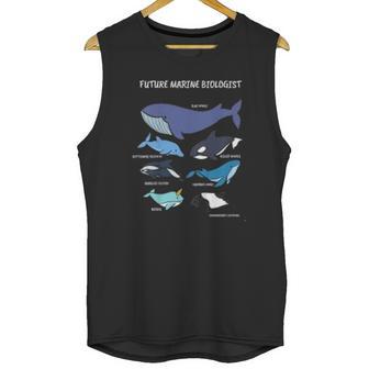 Kids Future Marine Biologist Types Of Whales And Dolphins Whale Biology Pun Unisex Tank Top | Favorety DE