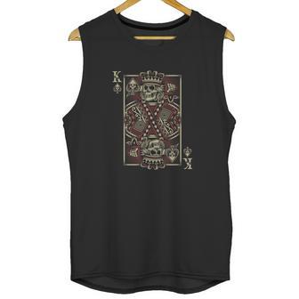 King Of Spades Skull Tshirt Men Poker Card Game Biker Grunge Unisex Tank Top | Favorety