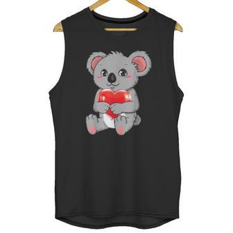 Koala Heat Valentine Funny Valentines Day Singles Gift Unisex Tank Top | Favorety DE