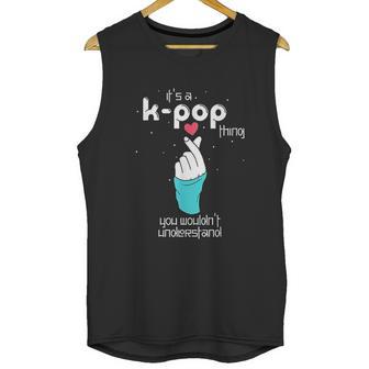 Korean Style Finger Heart Hand Symbol Pop Music Lover K Pop Unisex Tank Top | Favorety CA