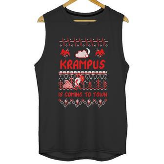 Krampus Is Coming To Town Xmas Ugly Unisex Tank Top | Favorety UK