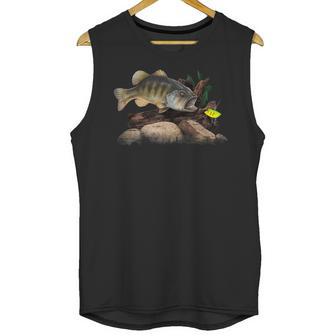 Largemouth Bass Chasing A Vertical Fishing Lure Unisex Tank Top | Favorety CA