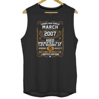 Legends Were Born In March 2007 15Th Birthday 15 Years Old Unisex Tank Top | Favorety UK