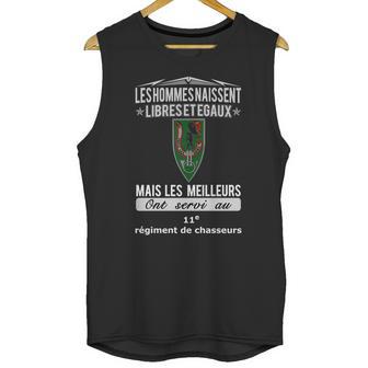 Les Hommes Naissent Libreset Egaux Mais Les Meilleurs Ont Servi Au 11E Regiment De Chasseurs Unisex Tank Top | Favorety