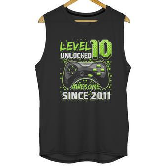 Level 10 Unlocked Awesome 2011 Video Game 10Th Birthday Gift Unisex Tank Top | Favorety AU