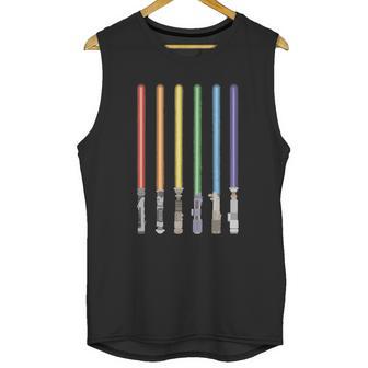 Lgbt Light Sword Pride Saber Ally Lgbtq Graphic Design Printed Casual Daily Basic Unisex Tank Top | Favorety