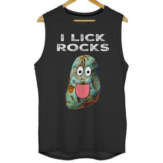 I Lick Rocks Funny Geology Rockhound Geologist Rockhounding Unisex Tank Top | Favorety UK