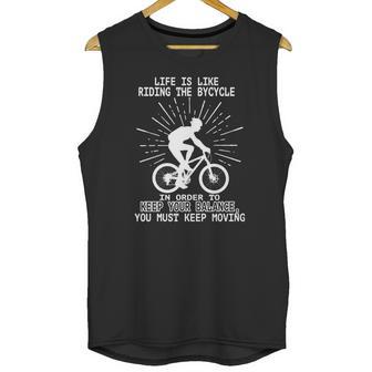 Life Is Like Riding Shirt Albert Einstein Quote Inspirational Bicycle Biker Friendship Gift Unisex Tank Top | Favorety UK