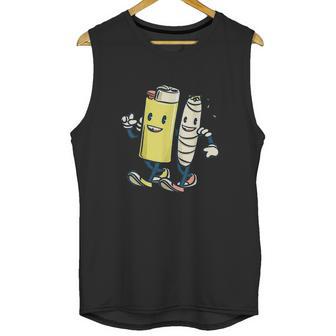 Lighter Joint Friends Smoking Marijuana Unisex Tank Top | Favorety