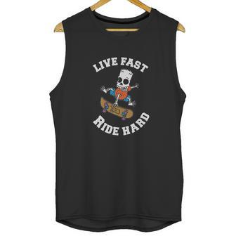 Live Fast Ride Hard Halloween Bart Unisex Tank Top | Favorety CA