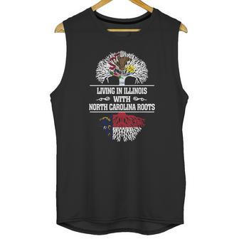 Living In Illinois With North Carolina Roots Unisex Tank Top | Favorety