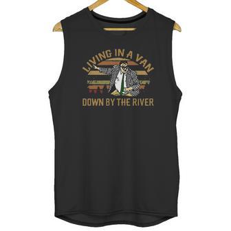 Living In A Van Down By The River Matt Foley Vintage Unisex Tank Top | Favorety AU