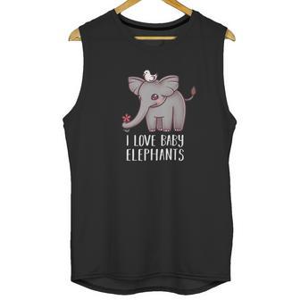 I Love Baby Elephants Funny Cute Chibi Elephant Gift Unisex Tank Top | Favorety AU