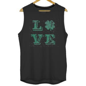 Love Lucky Clover Saint Patricks Day Cute Irish St Patty Shamrock Unisex Tank Top | Favorety CA