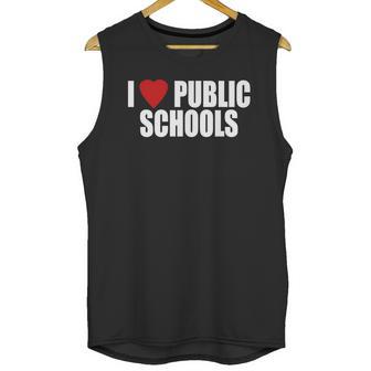 I Love Public Schools Unisex Tank Top | Favorety