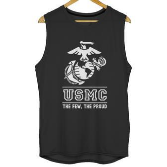 Lucky Ride Marines Usmc The Few The Proud White Emblem Unisex Tank Top | Favorety