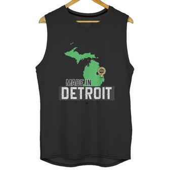 Made In Detroit Michigan State Map Motor City Area Graphic Design Printed Casual Daily Basic Unisex Tank Top | Favorety CA