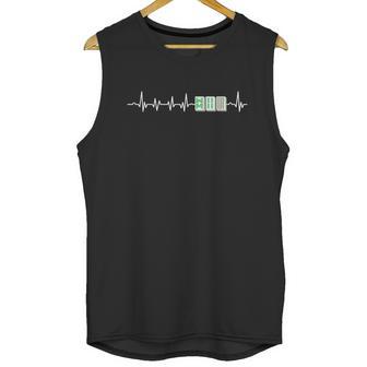 Mahjong Tile Game Gamer Gambler Mah Jong Gambling Heartbeat Graphic Design Printed Casual Daily Basic Unisex Tank Top | Favorety DE