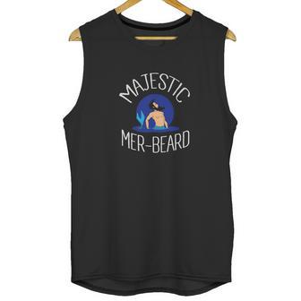 Majestic Merbeard Funny Bearded Mermaid Unisex Tank Top | Favorety