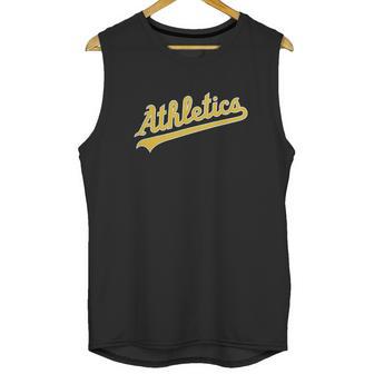 Majestic Oakland Athletics 2-Button Mens Jersey Unisex Tank Top | Favorety