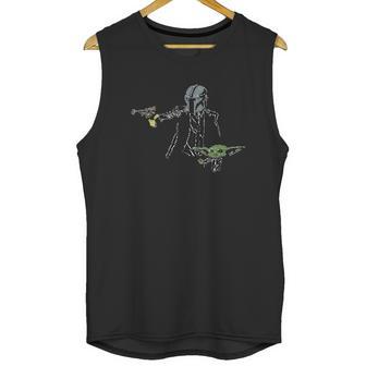 The Mandalorian And Baby Yoda Pulp Fiction Fan Unisex Tank Top | Favorety