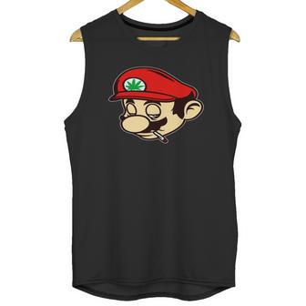 Mario Smoking Marijuana Weed Mario Unisex Tank Top | Favorety UK