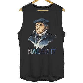 Martin Luther Nailed It Paint Stroke Unisex Tank Top | Favorety