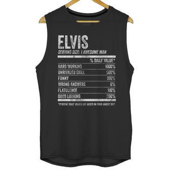 Mens Elvis Nutrition Personalized Name Funny Name Facts Unisex Tank Top | Favorety AU