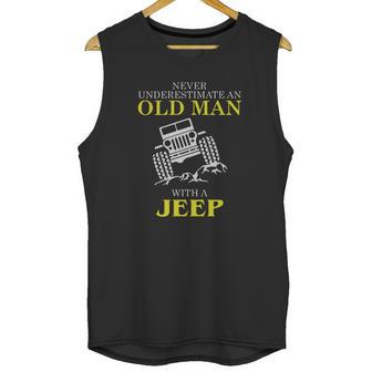 Mens Funny Jeep Tshirt Old Man With A Jeep Tee Unisex Tank Top | Favorety CA