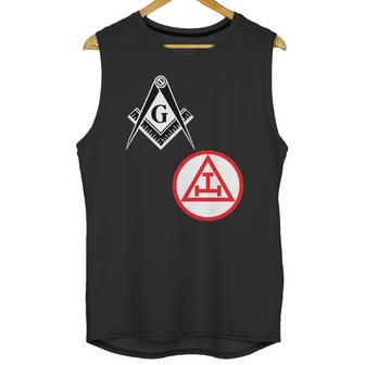 Mens Mason Royal Arch Split Masonic York Rite Black Unisex Tank Top | Favorety DE