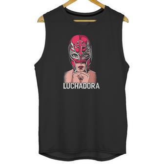 Mexican Female Wrestler Chingona Lucha Libre Luchadora Unisex Tank Top | Favorety