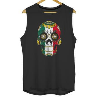 Mens Mexician Dia De Los Muertos Men Sugar Skull Day Of Dead Men Unisex Tank Top | Favorety