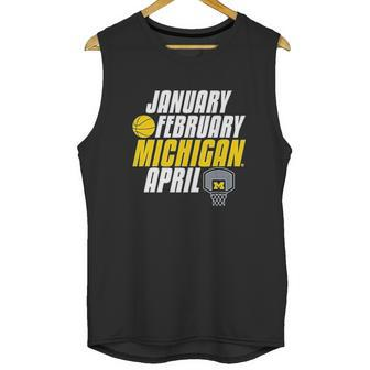 Michigan Wolverines Month Of Michigan Basketball Unisex Tank Top | Favorety DE