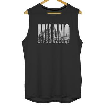 Milano Duomo Black And White Logo Image Unisex Tank Top | Favorety