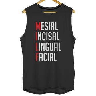 Milf Mesial Incisal Lingual Facial Funny Dental Unisex Tank Top | Favorety DE