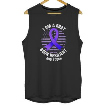 Military Child I Am A Brat Born Resilient And Tough Ribbon Unisex Tank Top | Favorety UK