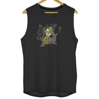 The Moomins Snufkin With Accordion Unisex Tank Top | Favorety AU