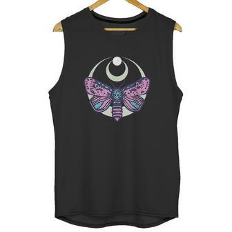 Moth And Crescent Moon Witchy Pastel Goth Unisex Tank Top | Favorety CA