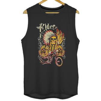 Motorcycle Indian Rider Unisex Tank Top | Favorety