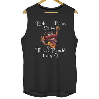 The Muppets Rock Paper Scissors Throat Punch I Win Unisex Tank Top | Favorety AU