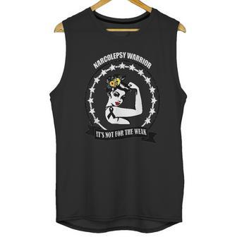 Narcolepsy Warrior Awareness Black Ribbon Support Unisex Tank Top | Favorety