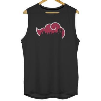 Naruto Shippude Akatsuki Cloud With Silhouettes Unisex Tank Top | Favorety AU